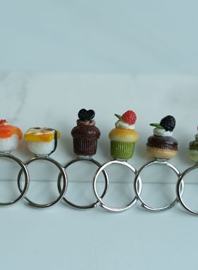 仿真蛋糕戒指食玩戒指