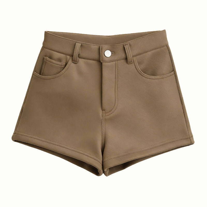 薄绒显瘦短裤~ENEY新款秋冬季女修身高腰休闲百搭气质辣妹打底裤,淘宝优惠券,粉丝福利购,淘宝优惠卷