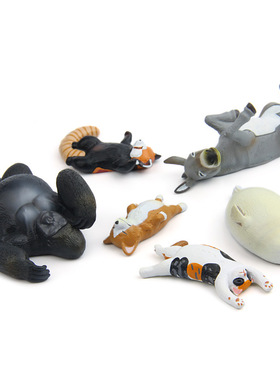 动物园可爱动物摆件玩偶布置公仔