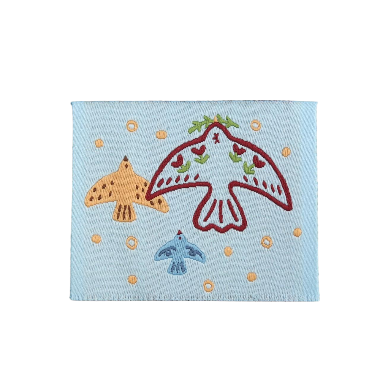 飞鸟与自然2小鸟卡通织唛商标布标领标源头工厂服装辅料定制现货 - 图3