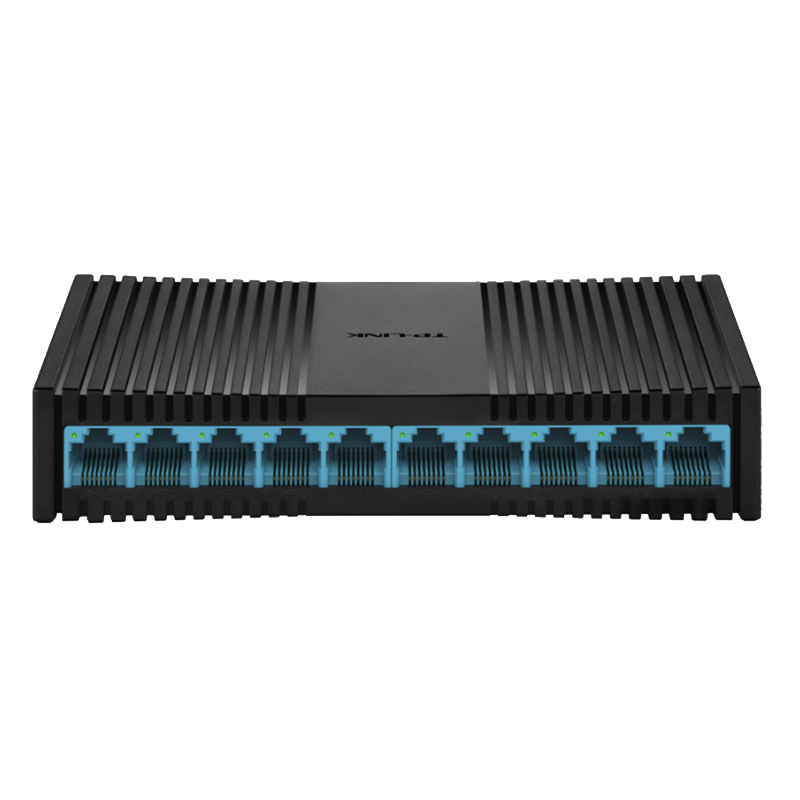 普联(TP-LINK)TL-SF1010PM 10口百兆8口poe交换机 家用监控网络集线分线分流器 - 图0