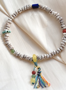 天然星月菩提 蜜蜡南红 青金石多宝手链 规格3*5mm左右