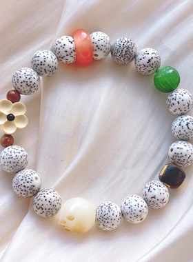 天然星月菩提多宝手串女款文玩佛珠碧玉南红手链送闺蜜礼物