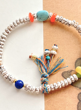 天然星月松石多宝菩提手链女款单圈手串饰品礼物