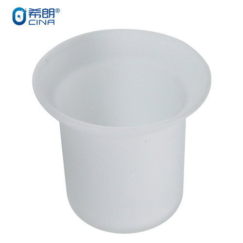 厕刷卫生间马桶刷架配件刷头刷杆马桶杯马桶刷杯子磨砂玻璃杯标准 - 图0