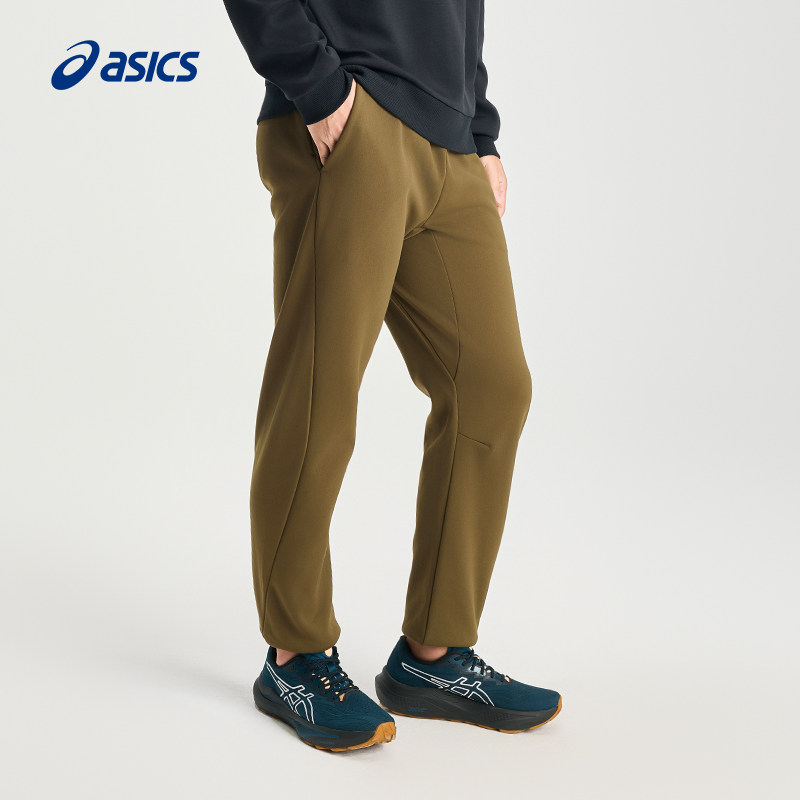 ASICS亚瑟士男式运动针织加绒长裤舒适时尚保暖抓绒松紧运动裤,淘宝优惠券,粉丝福利购,淘宝优惠卷