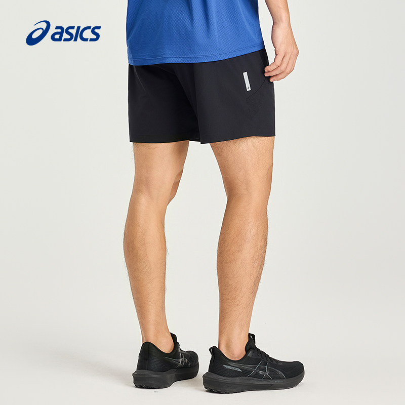 ASICS亚瑟士新款男子吸湿快干跑步短裤反光梭织松紧系带运动短裤,淘宝优惠券,粉丝福利购,淘宝优惠卷