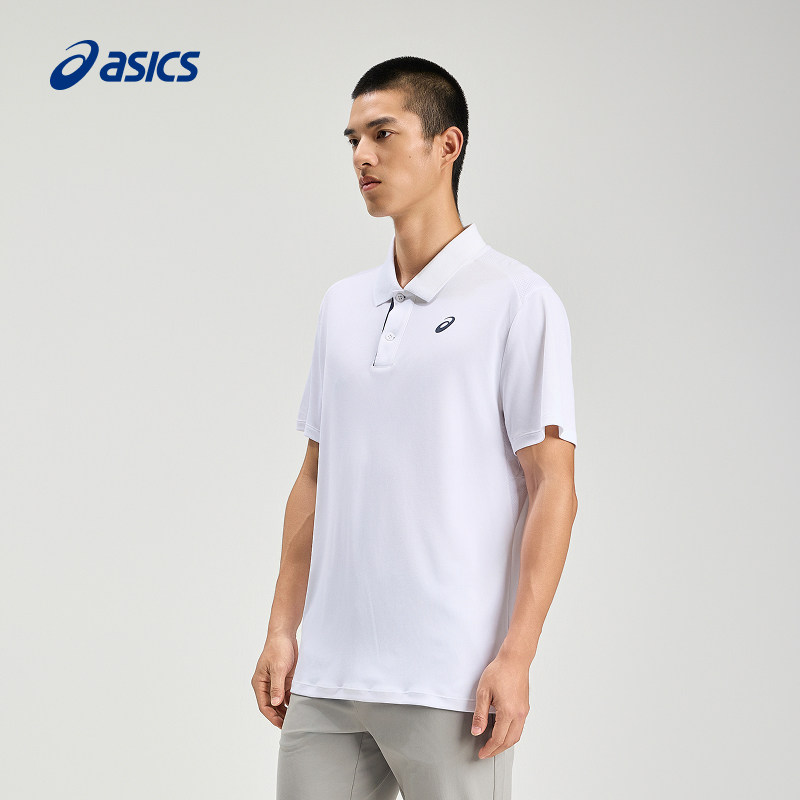 ASICS亚瑟士男子透气网球T恤时尚舒适套头翻领运动短袖POLO衫,淘宝优惠券,粉丝福利购,淘宝优惠卷