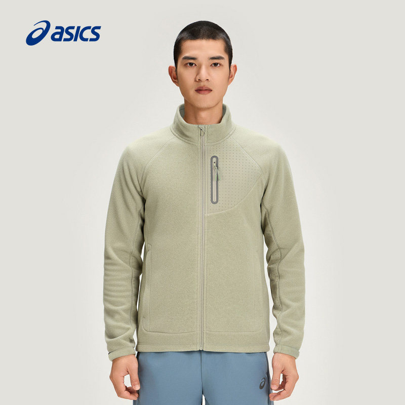 ASICS亚瑟士新款男式运动POLARTEC抓绒夹克保暖立领挺括夹克外套