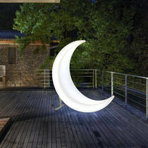 Creative LED Luminous Moon Swing with Shake Soundbite of the net Red crescent Crescent Hung Chair Outdoor Mall Beauty Chen Decorative Meniscus