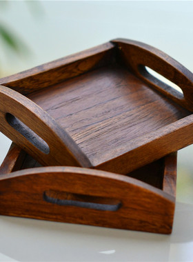 泰国手把长方形东南亚风小托盘