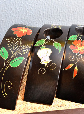 泰国芒果木弓形红酒架摆件