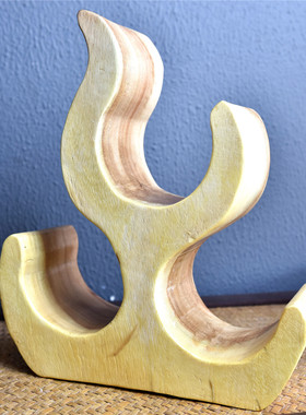 泰国木雕红酒架摆件装饰品