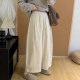 ກາງເກງສີແຂງແບບຍີ່ປຸ່ນ machete casual pants ສໍາລັບແມ່ຍິງ 2026 ພາກຮຽນ spring ຮູບແບບໃຫມ່ trouser ຂາຂະຫນາດໃຫຍ່ທີ່ຈະກວມເອົາເນື້ອຫນັງແລະເບິ່ງ slimming ແອວສູງເກົ້າຈຸດ
