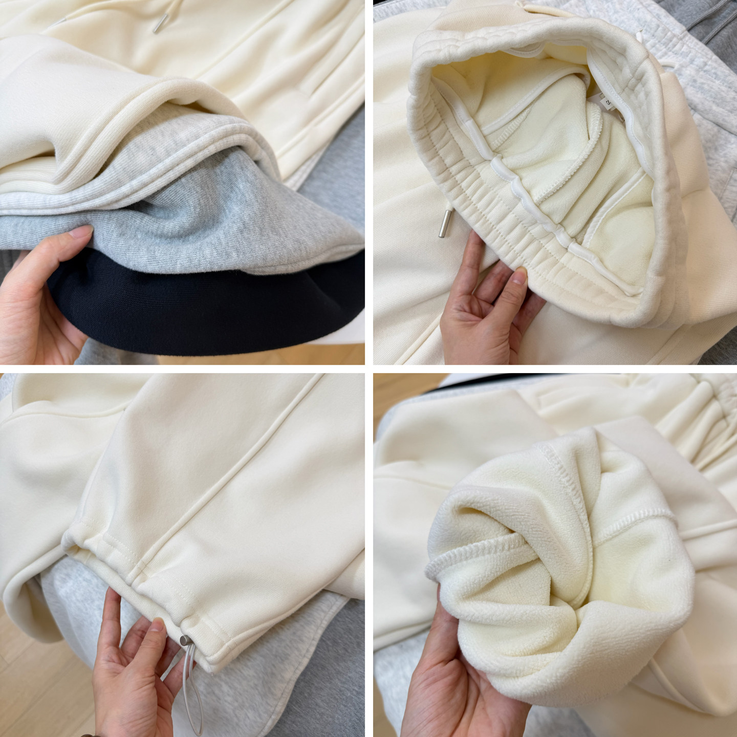 慵懒风抽绳阔腿束脚两穿卫裤女冬季松紧腰加绒加厚保暖纯色休闲裤,淘宝优惠券,粉丝福利购,淘宝优惠卷