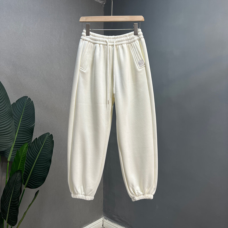 欧货正品加绒加厚冬款卫裤女保暖秋冬季新款宽松休闲百搭束脚裤子,淘宝优惠券,粉丝福利购,淘宝优惠卷