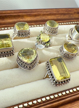 天然水晶925银复古手工截止进口