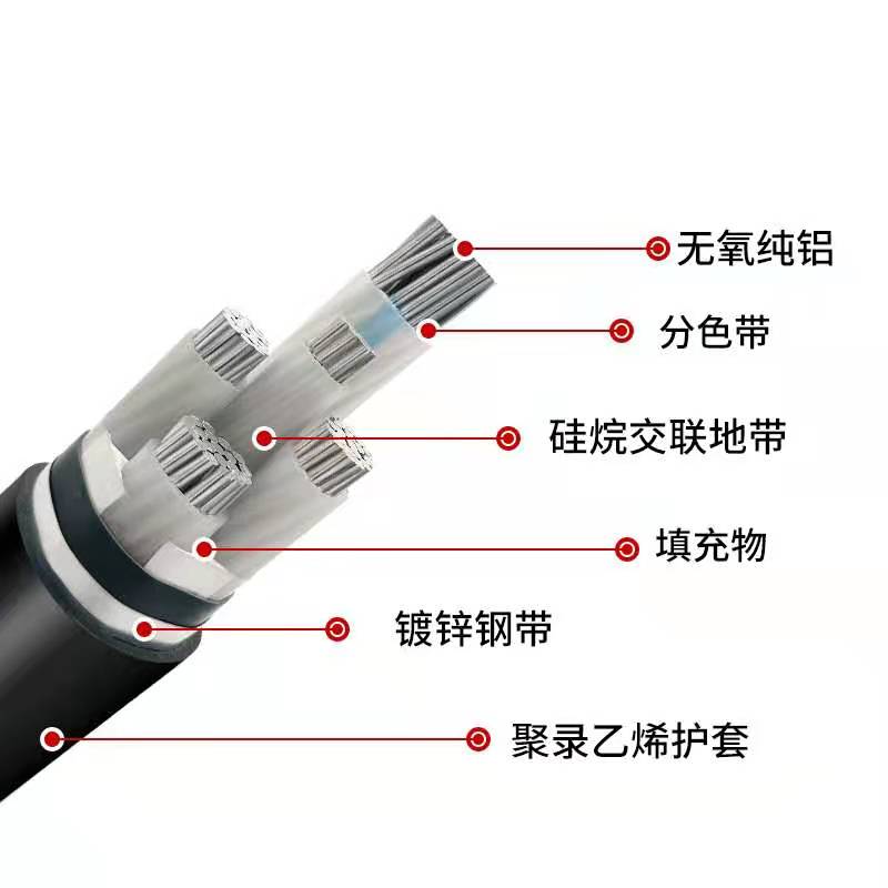 国标铝芯阻燃铠装地埋ZRVLV22YJLV22电线电缆2等芯10-35平方毫米 - 图2
