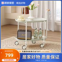 New product Gu Home Modern minimalist with wheels removable storage edge Several tubules Home cart 7110XJ