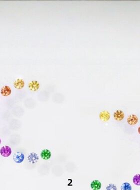 高级感七彩渐变培育蓝宝石 小尺寸彩虹渐变色配石首饰镶嵌diy自由