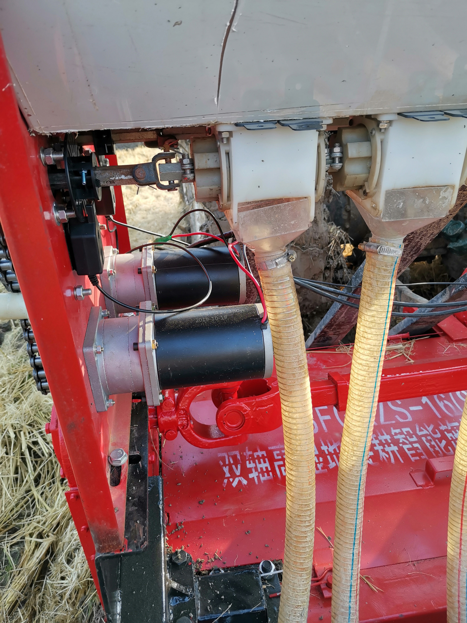 播种机施肥机专用带转速传感器的90行星直流减速电机380W12V24V - 图3