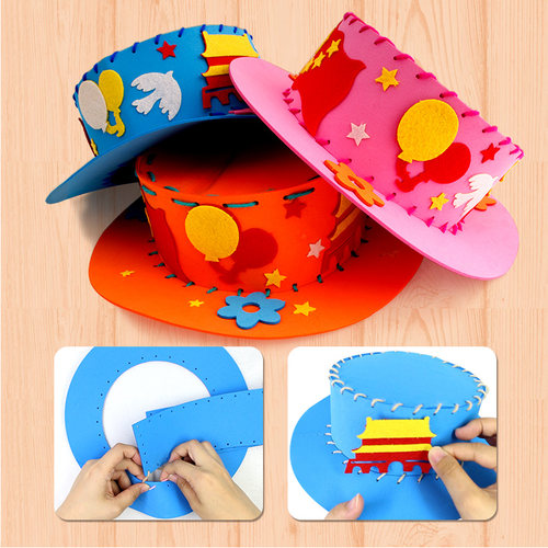 国庆节EVA帽子幼儿园儿童手工diy制作材料包创意益智玩具亲子作品 - 图2