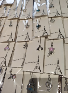 50条钛钢项链摆摊货源论斤饰品项链混批锁骨链时尚百搭ins学生款