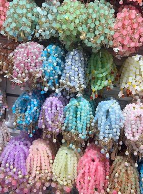 30条混装夜市摆摊新潮手链混批摆摊高颜值DIY手串盲盒手串便宜