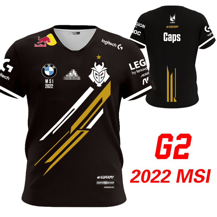 2023 G2队服CSGO同款CAPS NIKO衣服MSI出征服夏季lol短袖t恤周边 - 图1