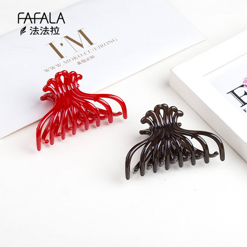 中号抓夹后脑勺头饰韩国优雅气质醋酸发抓马尾发夹洗澡盘发抓女 - 图1