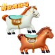 New style noble horse ins cartoon balloon floating in the air