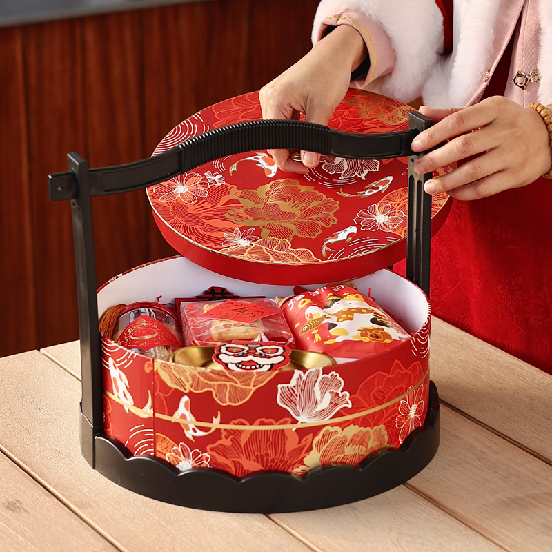 高档中秋节礼盒2025手提月饼包装盒空盒子伴手礼锦盒茶叶送礼品盒 - 图0