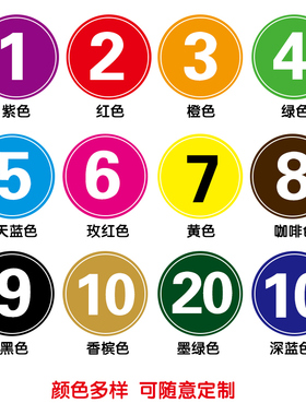 数字网吧防水号码贴定制