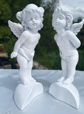 实心欧式树脂天使摆件结婚礼物