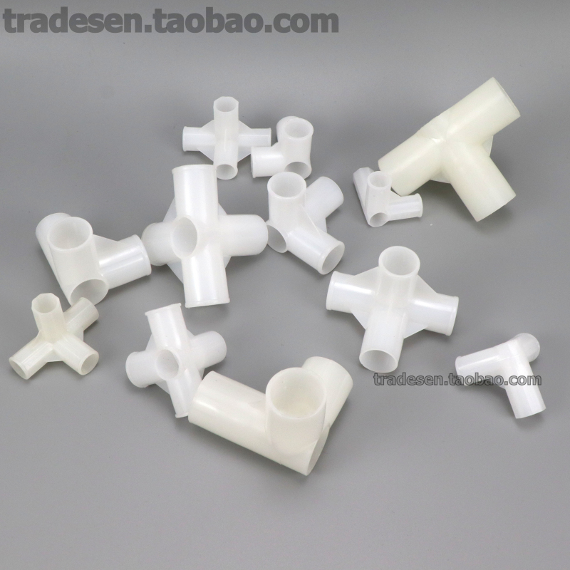 塑料架子接头布衣柜立体三通直角四通转接框架接口鞋柜拐角连接件 - 图3