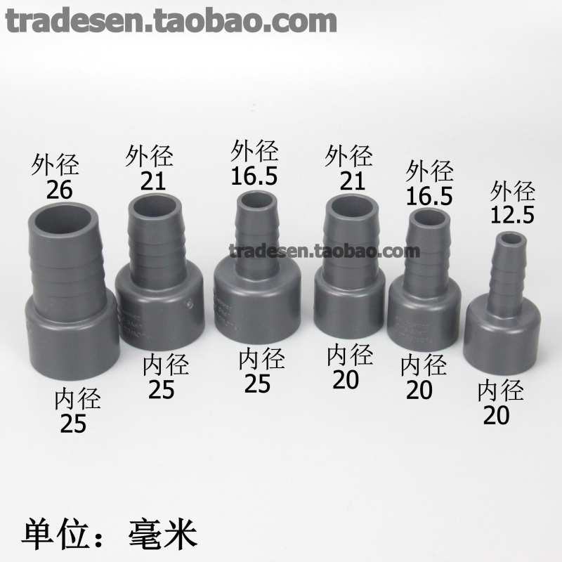 PVC塑料软管接头宝塔接头UPVC软硬快接变径宝塔直接软硬管对接头 - 图2