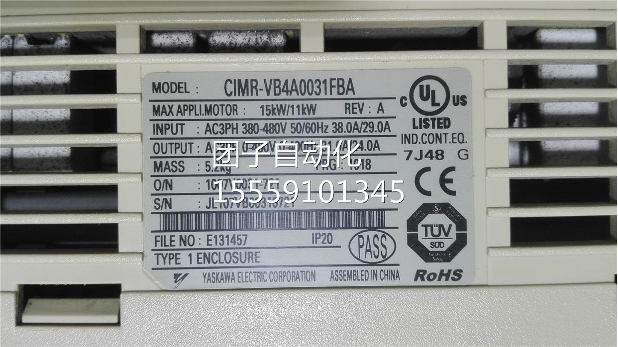 安川4变频器CIMR-BA0031FBA 5KW/11KW 138V0V 询价 - 图1