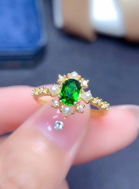 热门推荐星和意蓝珊女纯银透辉石