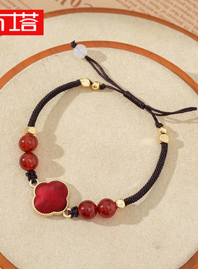 布艺手链 布塔香云纱宋锦国风复古可调节小众手链女PT2237