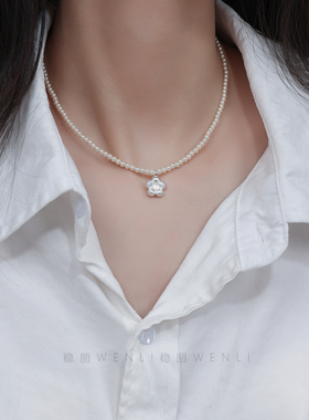 小米珠珍珠项链女款2025新款爆款