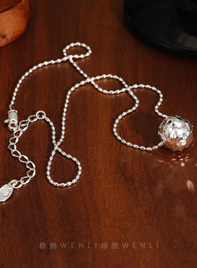 爆闪项链高级感轻奢碎碎冰吊坠女