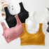 Pure cotton no steel ring one-piece gathered underwear women's bottoming anti-glare wrap chest vest fixed sponge beauty back bra