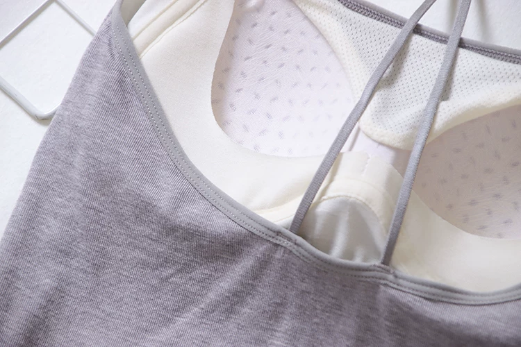 Ткань, подкладка для груди, эластичные straps, базовый топ с чашечками, обтягивающий, красивая спина