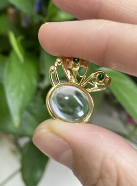 孤品！白水晶吊坠 合金底托 带证书 不退换