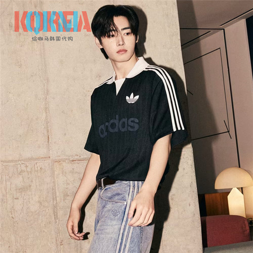 阿迪达斯Adidas三叶草男女美式复古休闲运动朴成训T恤短袖 JX8980 - 图0