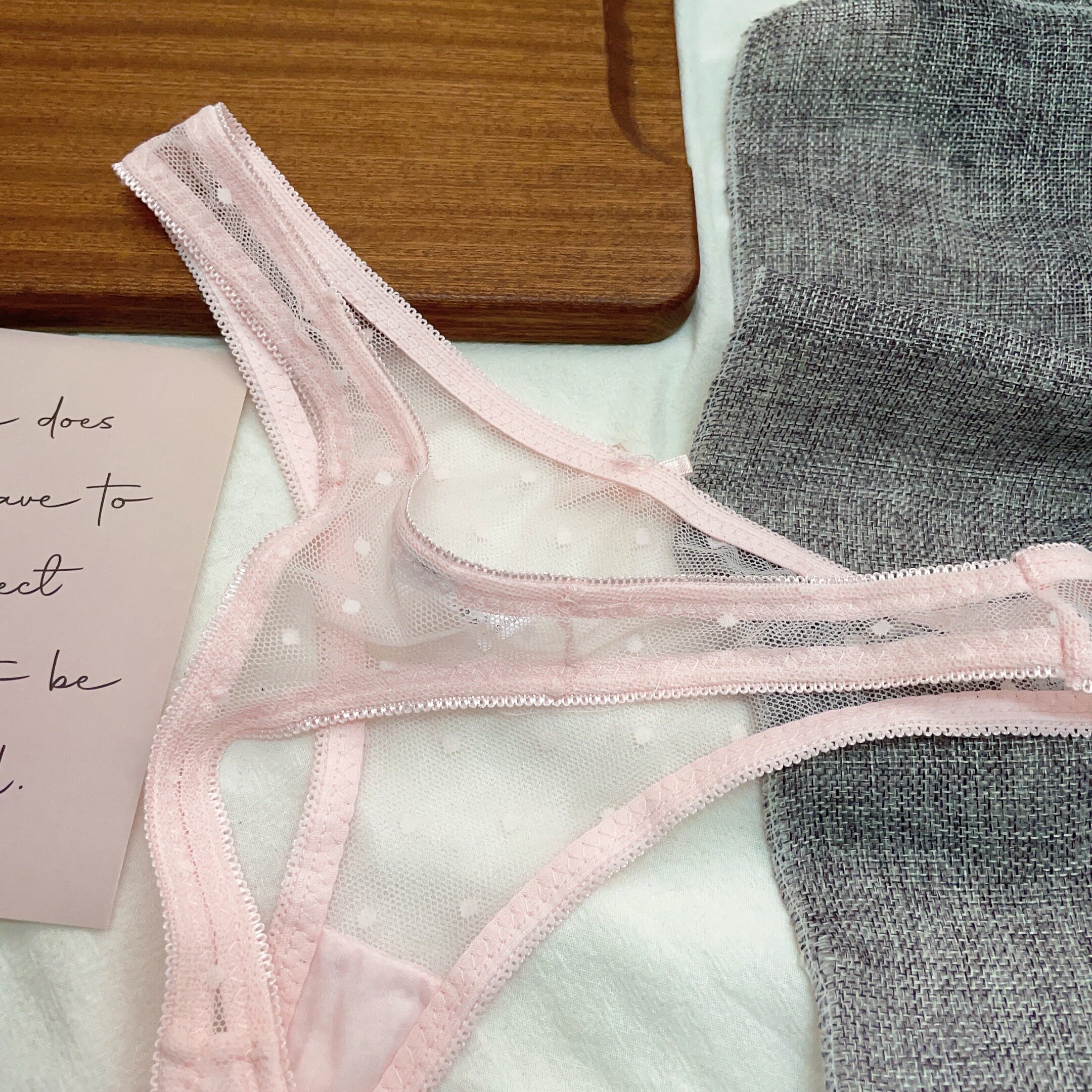 丁字裤女性感纯色透明网纱内裤薄款低腰新款T裤舒适大码Tback欧美,淘宝优惠券,粉丝福利购,淘宝优惠卷