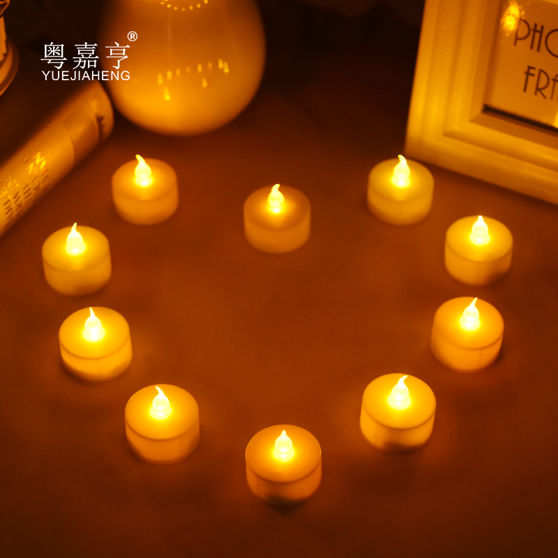 LED电子蜡烛灯浪漫闪烁茶蜡灯生日表白蜡烛求爱告白求婚布置创意 - 图0