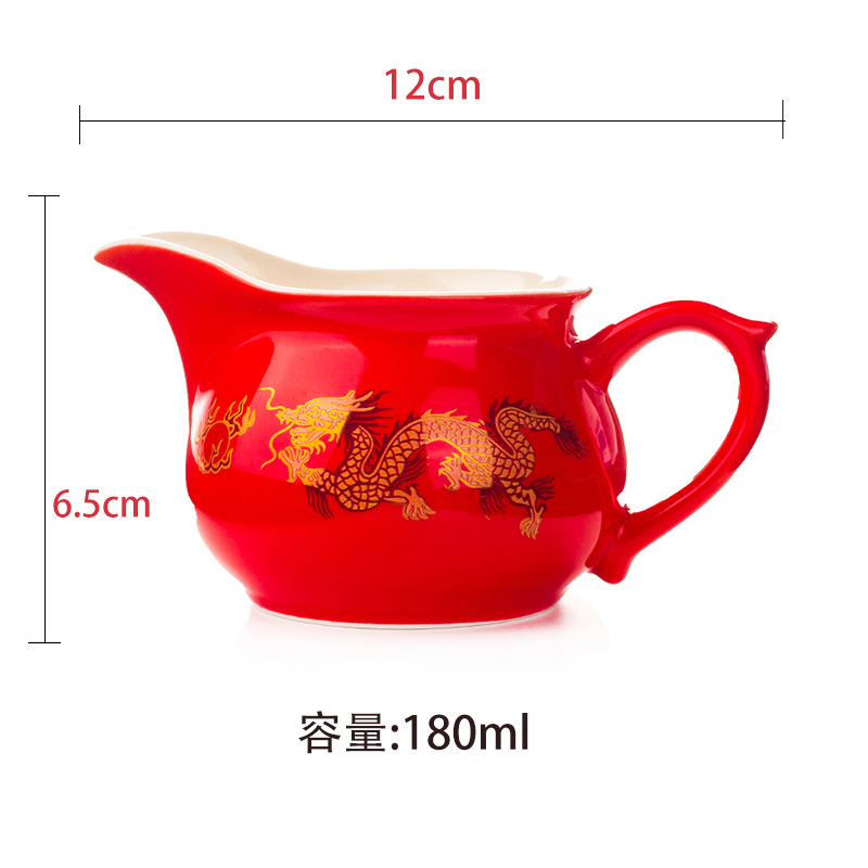 公道杯功夫茶具茶具配件紫砂壶茶壶建盏公道杯陶瓷侧把分茶公道杯-图1