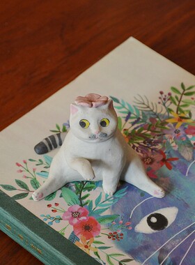 手工猫咪摆件招财猫桌面装饰礼物
