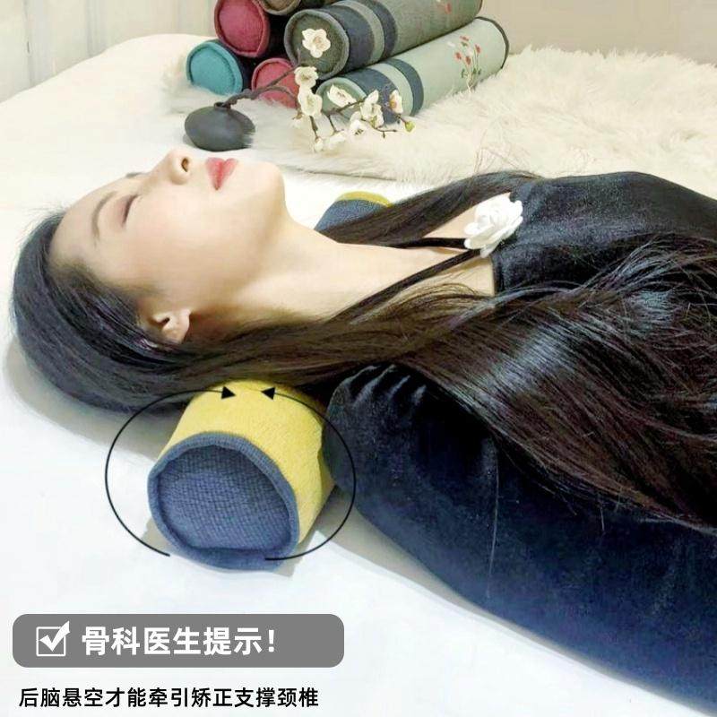 韩式枕决明子枕头颈椎病专用护颈枕糖果枕纯棉全棉圆枕脊椎枕整头,淘宝优惠券,粉丝福利购,淘宝优惠卷